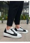 Ba0423 Boa Kalın Yüksek Taban Beyaz Siyah Bağcıklı Spor Erkek Ayakkabı Erkek Günlük Ayakkabı