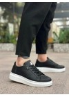 Ba0423 Boa Kalın Yüksek Taban Siyah Bağcıklı Spor Erkek Ayakkabı Erkek Günlük Ayakkabı
