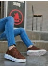 BA0548 BOA Kalın Yüksek Taban Taba Beyaz Bağcıklı Spor Erkek Ayakkabı