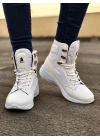 Ba0600 Bağcıklı Beyaz Boksör Unisex Spor Postal Erkek Bot