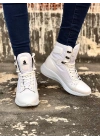 Ba0600 Bağcıklı Beyaz Boksör Unisex Spor Postal Erkek Bot