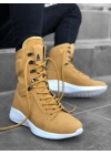 BA0600 Bağcıklı Camel Sarı Boksör Unisex Spor Postal Bot