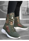 Ba0600 Bağcıklı Haki Kamuflaj Boksör Unisex Spor Postal Erkek Bot