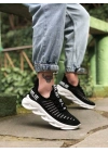 BA0602 Phantom Yüksek Taban Tarz Sneakers Siyah Beyaz Erkek Spor Ayakkabısı