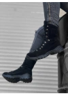 Ba0605 Bağcıklı Siyah Süet Askeri Postal Erkek Bot