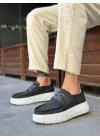 Ba0676 Boa Gri Keten Yüksek Taban Erkek Yazlık Ayakkabı Erkek Günlük Ayakkabı