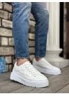 Ba0801 Boa Beyaz Yüksek Taban Erkek Erkek Spor Ayakkabı