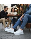 BA0802 BOA Beyaz Yüksek Taban Erkek Günlük Ayakkabı