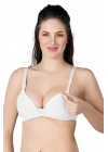 BEYAZ MI Emay 1422 Modal Cotton Kaplı Emzirme Sütyen