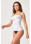 BEYAZ MI Emay 2030 Agraflı Göğsü Açık Atlet Korse