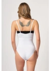 BEYAZ MI Emay 2043 Göğsü Açık Agraflı Body Korse