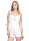 BEYAZ MI Emay 2058 Göğsü Açık Kısa Paça Boy Korse