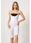 BEYAZ MI Emay 2093 Ön Agraflı Göğsü Açık Paçalı Boy Korse