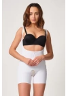 BEYAZ MI Emay 2834 Göğsü Açık Ferumalı Tül Popo Boy Lazer Korse