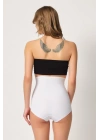 BEYAZ MI Emay 2920 Yüksek Bel Karın Desteklı Slip Lazer Korse