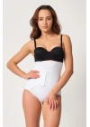 BEYAZ MI Emay 2932 Double Karın Agraf Destekli Slip Lazer Korse
