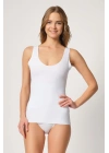 BEYAZ MI Emay 2938 Sırtı Tül Karyokalı Destekli Atlet Korse