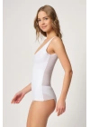 BEYAZ MI Emay 2938 Sırtı Tül Karyokalı Destekli Atlet Korse