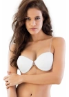 BEYAZ MI Emay 722 Şeffaf Askıllı Push Up Sütyen
