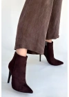 Blan Acı Kahve Süet Topuklu Bot