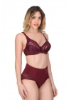 BORDO MI Emay 177 B Toparlayıcı Sütyen Takım