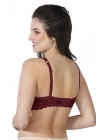 BORDO MI Emay 188 B Pedli Dantelli Telli Toparlayıcı Sütyen