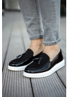 Ch002 Rbt Loafer Verniciata Erkek Ayakkabı Siyah Erkek Loafer Ayakkabı
