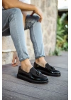 CH002 - RST Loafer Verniciata Erkek Ayakkabı SIYAH