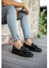 Ch002 Rst Loafer Verniciata Erkek Ayakkabı Siyah Erkek Loafer Ayakkabı