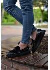 CH002 - RST Loafer Verniciata Erkek Ayakkabı SIYAH