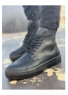 Ch029 Cst Vulcanized Lace Up Erkek Siyah Erkek Bot
