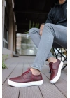 Ch061 Cbt Rex Erkek Ayakkabı Bordo Erkek Günlük Ayakkabı