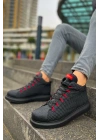 CH111 - GST Milano Erkek Bot SIYAH/KIRMIZI