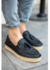 Ch119 Cbt Tassels Erkek Ayakkabı Siyah Erkek Loafer Ayakkabı