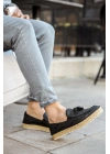 Ch119 Cbt Tassels Erkek Ayakkabı Siyah Erkek Loafer Ayakkabı