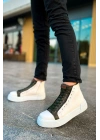 CH167 - GBT Blazer Erkek Bot BEYAZ / HAKI