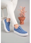 Ch173 Kbt Velluto Kadın Ayakkabı Mavi Kadın Spor Ayakkabı
