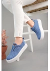 Ch173 Kbt Velluto Kadın Ayakkabı Mavi Kadın Spor Ayakkabı