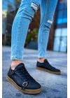 CH191 - CKT Side Buckle Erkek Ayakkabı SIYAH