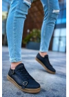 CH191 - CKT Side Buckle Erkek Ayakkabı SIYAH