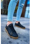 CH191 - CKT Side Buckle Erkek Ayakkabı SIYAH