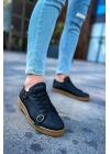 Ch191 Ckt Side Buckle Erkek Ayakkabı Siyah Erkek Günlük Ayakkabı