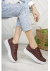 Ch253 Cbt Mirror Non Kadın Ayakkabı Bordo Kadın Spor Ayakkabı