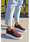 Ch253 Cbt Mirror Non Kadın Ayakkabı Bordo Kadın Spor Ayakkabı