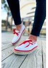 Ch311 Espadril Erkek Ayakkabı Beyaz/kirmizi Erkek Günlük Ayakkabı