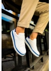 Ch979 Santoni Gbt Spor Erkek Ayakkabı Beyaz/mavi Erkek Spor Ayakkabı