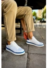 Ch979 Santoni Gbt Spor Erkek Ayakkabı Beyaz/mavi Erkek Spor Ayakkabı