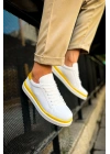 CH979 - Santoni GBT Spor Erkek Ayakkabı BEYAZ/SARI