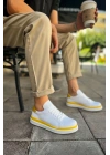 Ch979 Santoni Gbt Spor Erkek Ayakkabı Beyaz/sari Erkek Spor Ayakkabı