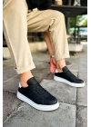 CH979 - Santoni GBT Spor Erkek Ayakkabı SIYAH/BEYAZ